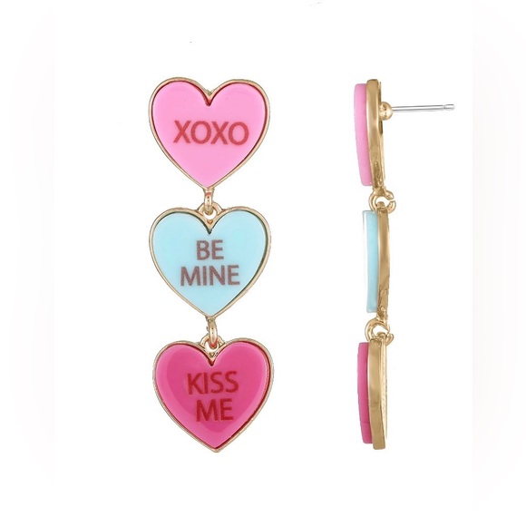 Nwt Candy Heart Drop Earrings - Picture 4 of 4